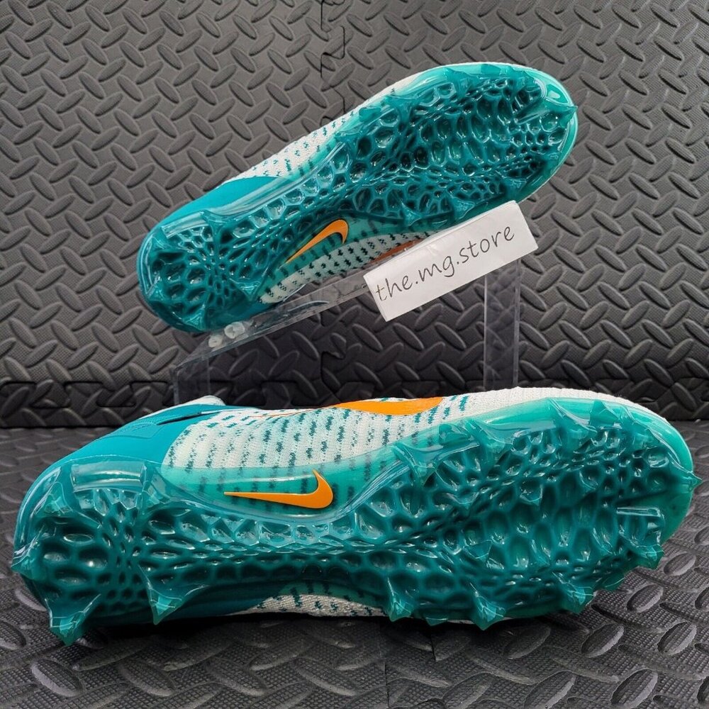 Nike Alpha Menace Elite 2 Football Cleats Miami Dolphins BV2077-108 Men's Sz 13 - Picture 6 of 8